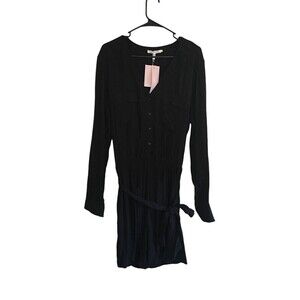 Avec Les Filles Romper Women's Size Small Black Long Sleeves NEW